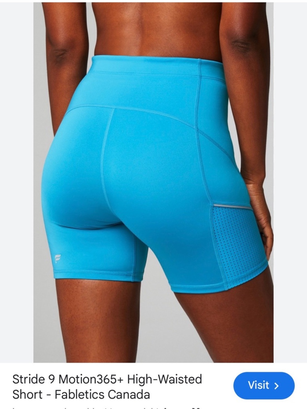 Fabletics medium Motion365+ High-Waisted Women's Shorts - Turquoise